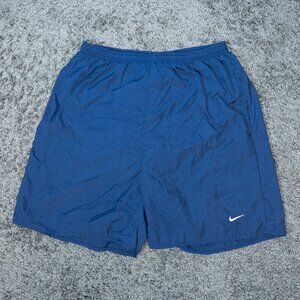 Vintage Nike Shorts Mens Small Navy Blue Nylon Mesh Lined Running Athletic Gym